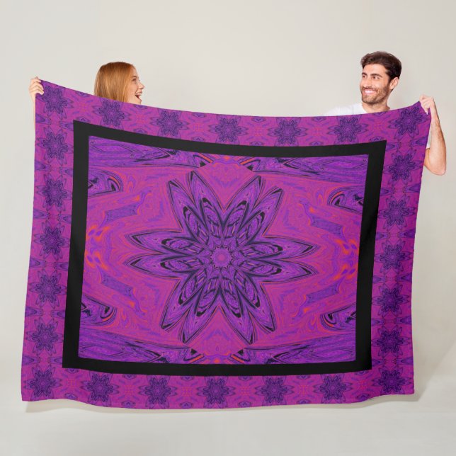 Lila Daisy Fleecefilt (På plats)