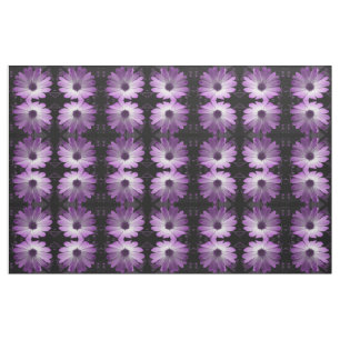 Lila Daisy Flower Blommigt Patterned Craft Fabric Tyg