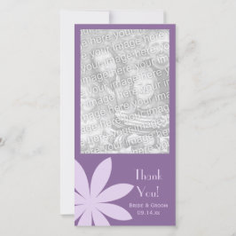 Lila Daisy Flower Bröllop Tack Kort