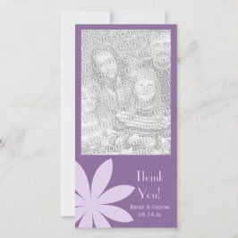 Lila Daisy Flower Bröllop Tack Kort