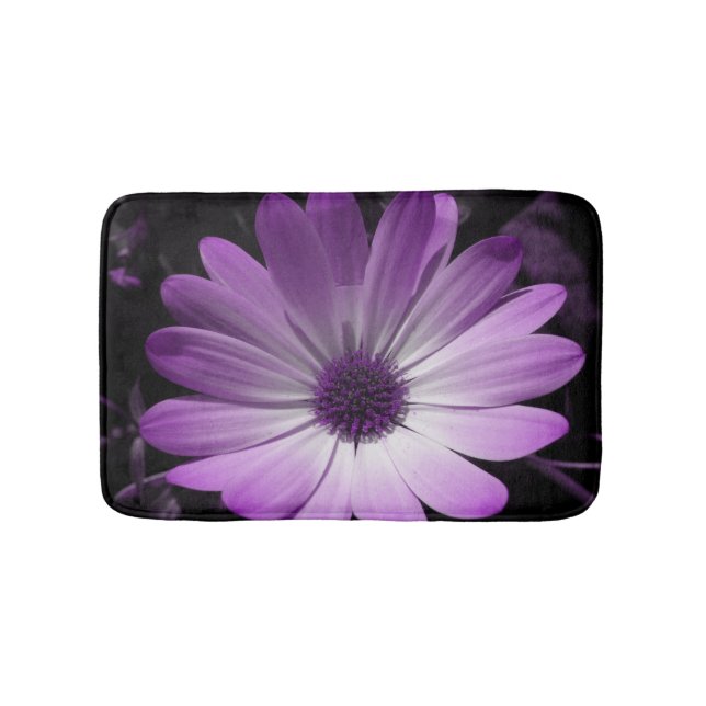 Lila Daisy Flower Flower Bath Mat Badrumsmatta (Framsidan)