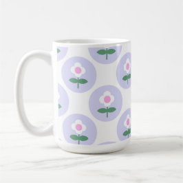 Lila Daisy Flower Mamma Girl Cute Retro Kaffemugg