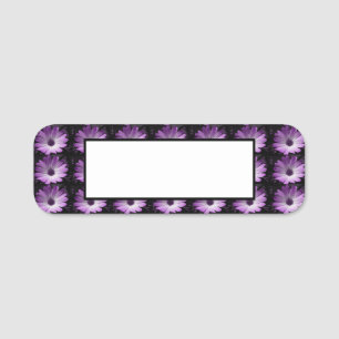 Lila Daisy Flower Namnbricka
