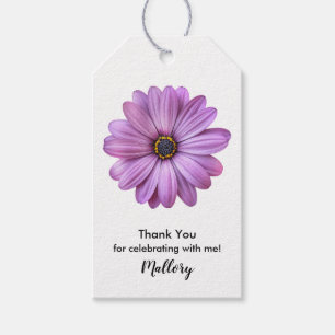 Lila Daisy Gift-Märkre Presentetikett