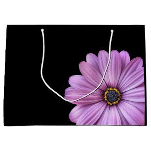 Lila Daisy på Black LARGE Gift Bag