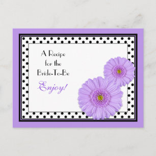 Lila Daisy Recept Card for the Bride to be Vykort
