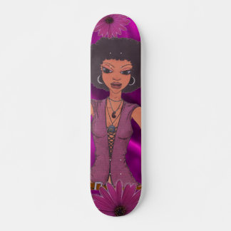 Lila Daisy Retro Girl Skateboard Bräda 21,5 Cm