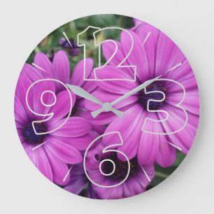 Lila daisy stor klocka