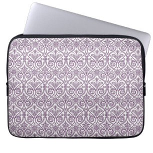 Lila Damaks Mönster Laptop sleeve