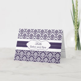 lila Damask Business - tackkort