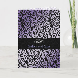 lila Damask Business - tackkort