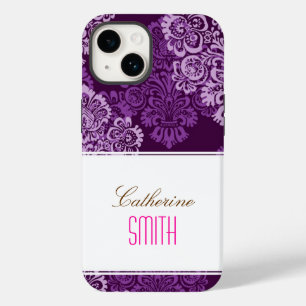 Lila Damask iPhone 4 Case