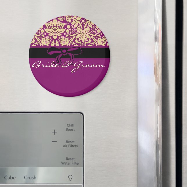 Lila Damask Magnet (In Situ (Fridge))