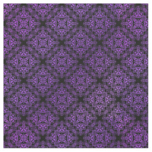 Lila Damask Medallion Mönster Tyg