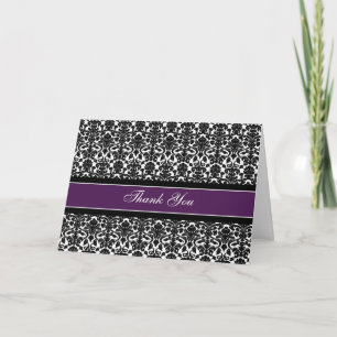 Lila Damask Möhippa Lucheon - tackkort