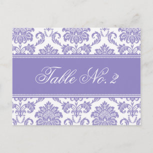 lila Damask Wedding Bordsnummer