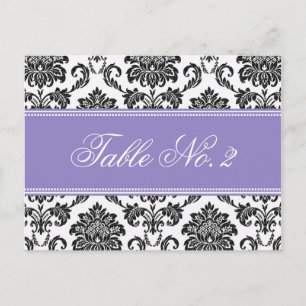 Lila Damask Wedding Bordsnummer