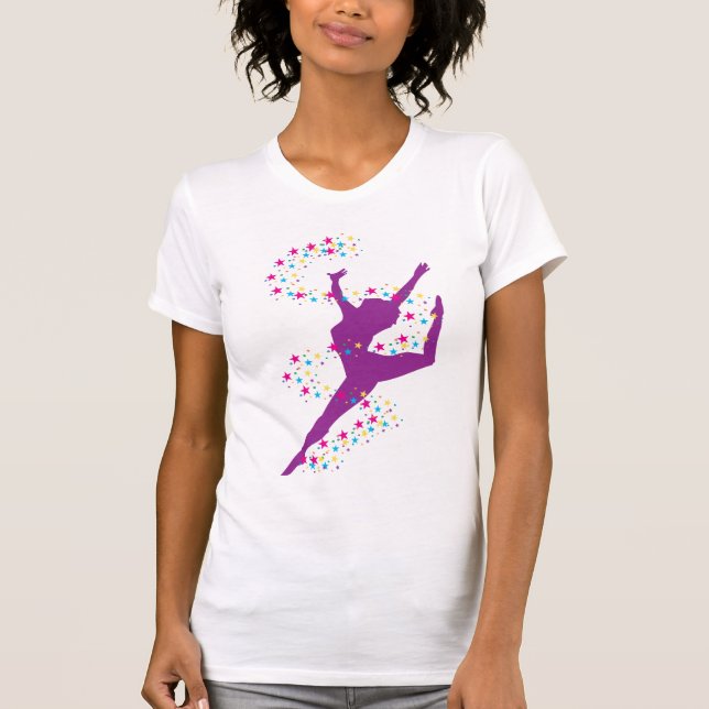 Lila Dancer med Stars T-Shirt (Framsida)