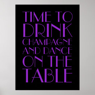 Lila Dancing Flappers Party Poster