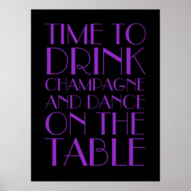 Lila Dancing Flappers Party Poster (Framsidan)