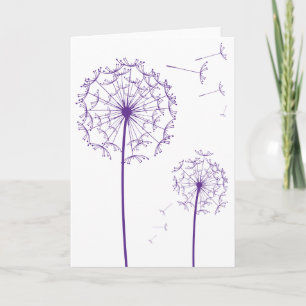 lila dandelion kort
