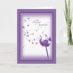 Lila Dandelion Sympathy Kort