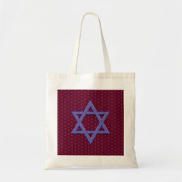 Lila Davidstjärna sömlös Tygkasse