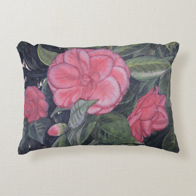 Lila Dawn Camellia Pillow Prydnadskudde (Framsidan)