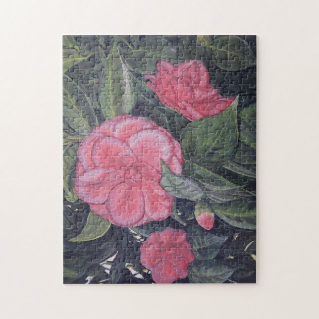 Lila Dawn Camellia Puzzle 11 tum x 14 tum Pussel (Vertikal)