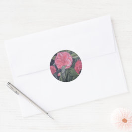 Lila Dawn Camellia Stickers Runt Klistermärke