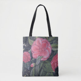 Lila Dawn Camellia Tote Tygkasse
