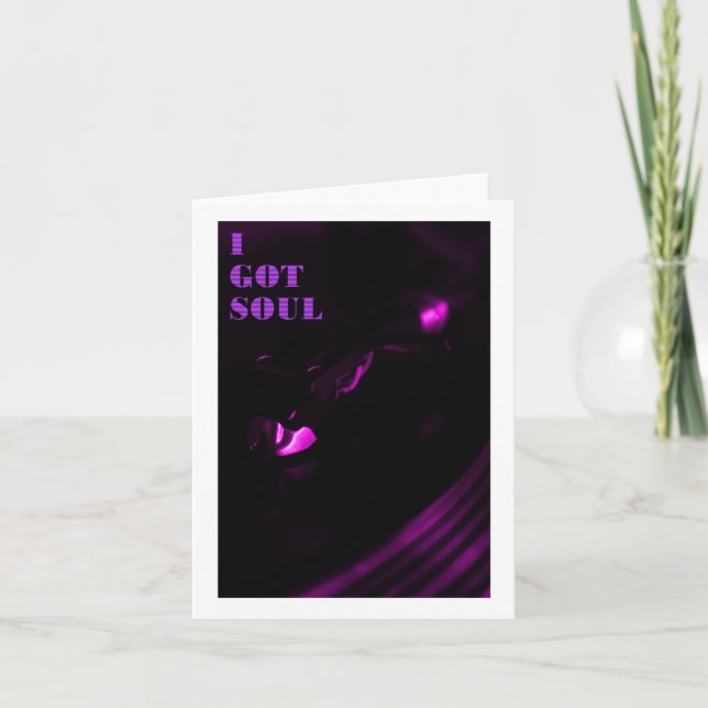 Lila Decks I Har Soul Text Sticker Kort (Framsida)