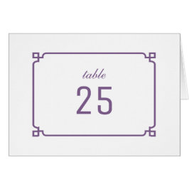 Lila Deco-Chic, Bordsnummer Hälsningskort