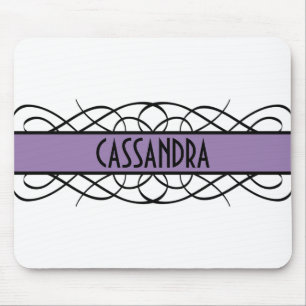 Lila Deco Flourish Mousepad Musmatta