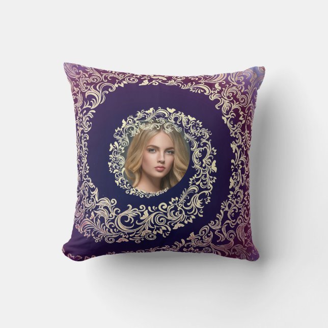 Lila Decorative Photo Kudde (Framsida)