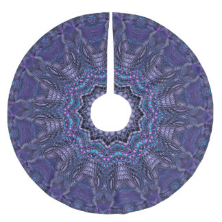 Lila Decorative Träd Skirt Julgransmatta Borstad Polyester