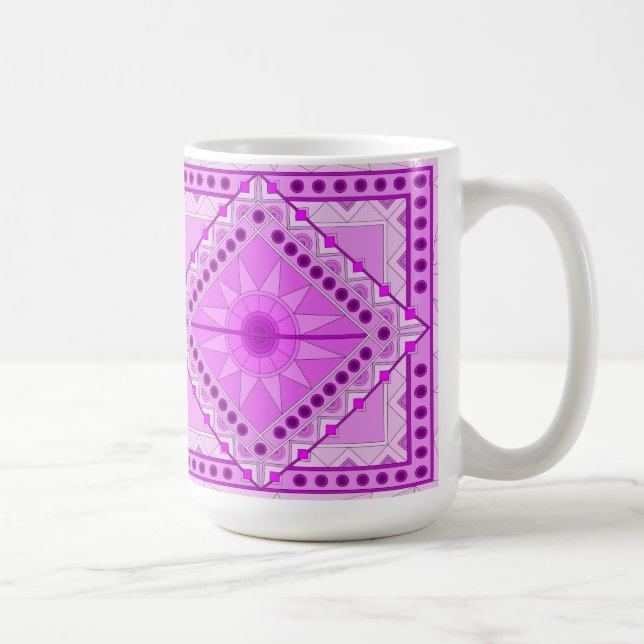 LILA DEKORATIV KONSTMUG  KAFFEMUGG (Höger)