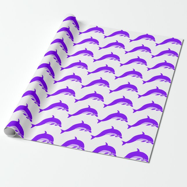 Lila delfin presentpapper för alla tillfällen (Utrullad)