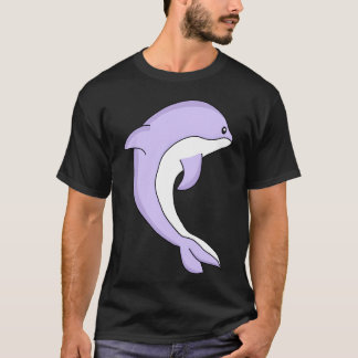 Lila delfin söt djur familj t shirt