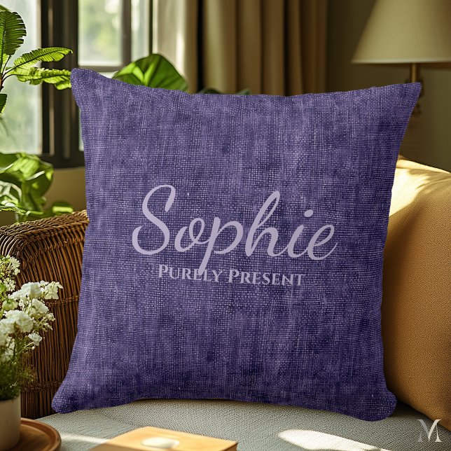 Lila Denimstruktur | Personlig rustic home Kudde (Skapare uppladdad)