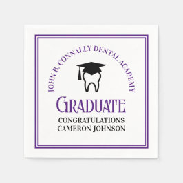 Lila Dental School Anpassningsbar Studentfest Pappersservett