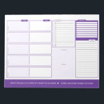 Lila Desck Planner för hem och arbete varje vecka Anteckningsblock<br><div class="desc">Anteckningsblocket Home and Work Weekly Desk Planner är ett av de många designerna i vår samling av Anteckningsblock för Personlig.</div>