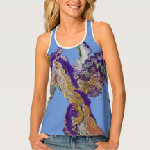 Lila design med blå bakgrund