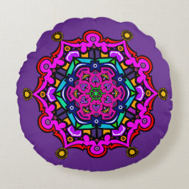 Lila design rund kudde