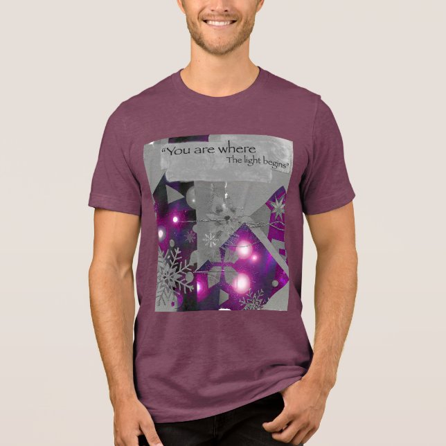 Lila Diamant Glödande T-Shirt (Framsida)