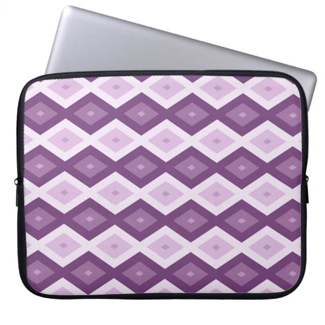Lila diamant mönster laptop fodral (Framsidan)