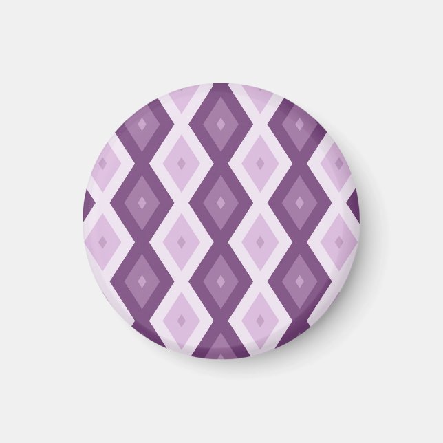 Lila diamant mönster magnet (Framsidan)