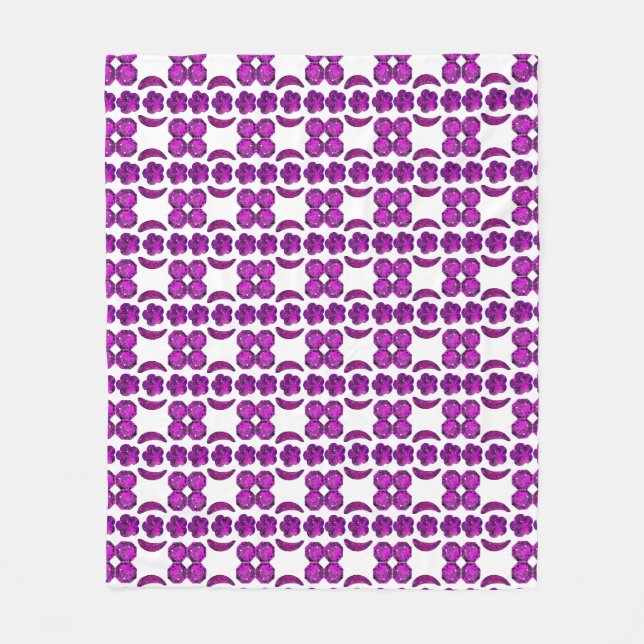 Lila Diamond Design Fleecefilt (Framsidan)
