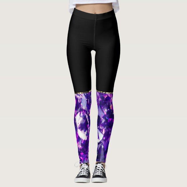 Lila Diamond Leggings (Framsida)