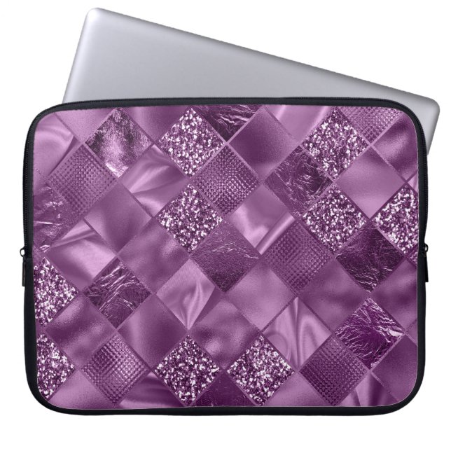 LILA DIAMOND SHIMMER DIAMOND MÖNSTER LAPTOP FODRAL (Framsidan)